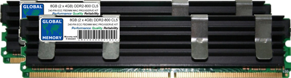 8GB (2 x 4GB) DDR2 800MHz PC2-6400 240-PIN ECC FULLY BUFFERED DIMM (FBDIMM) MEMORY RAM KIT FOR MAC PRO (EARLY 2008)